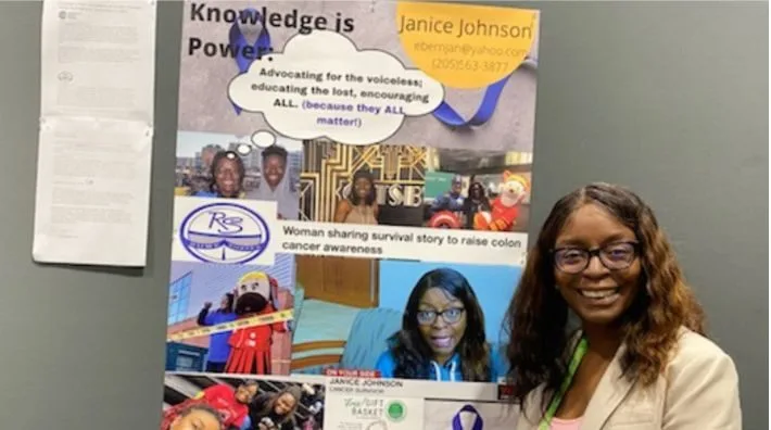 Janice, who was diagnosed with Stage IV Colorectal Cancer