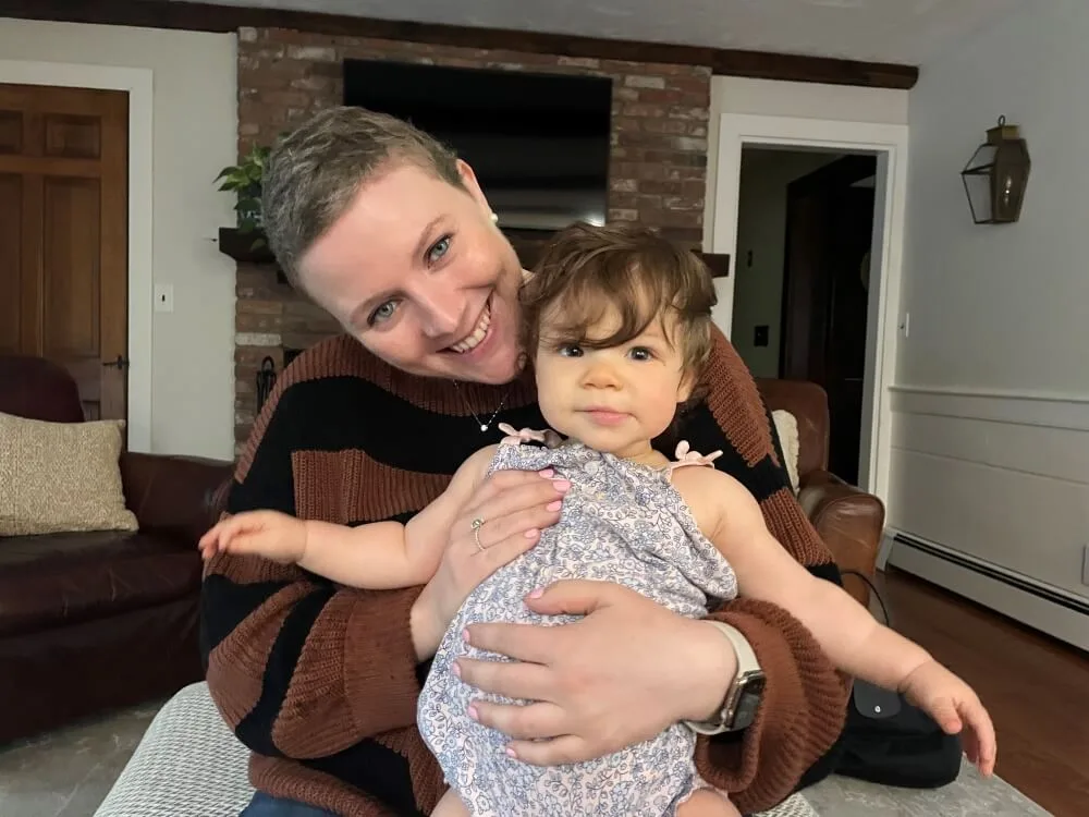 Caroline, who was diagnosed with Stage IV Inflammatory Breast Cancer