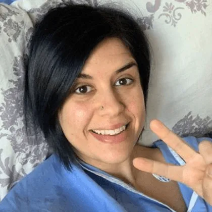 Rachel, who was diagnosed with Stage I Colorectal Cancer