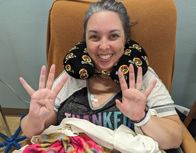Stephanie, who was diagnosed with Colorectal Cancer