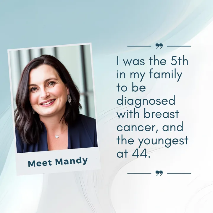 Mandy, who was diagnosed with Stage I Invasive Lobular Carcinoma
