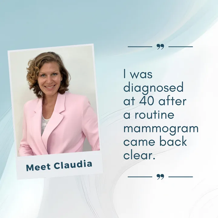 Claudia, who was diagnosed with Invasive Lobular Carcinoma