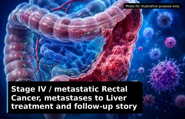 A patient, who was diagnosed with Stage IV Colorectal Adenocarcinoma